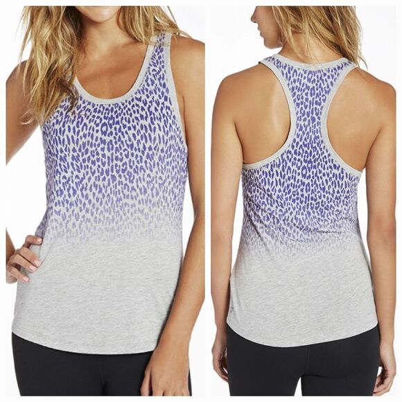 Fabletics Aventura Gray Ombre Tank Top Activewear Sports Racerback Tee Medium - Picture 2 of 10